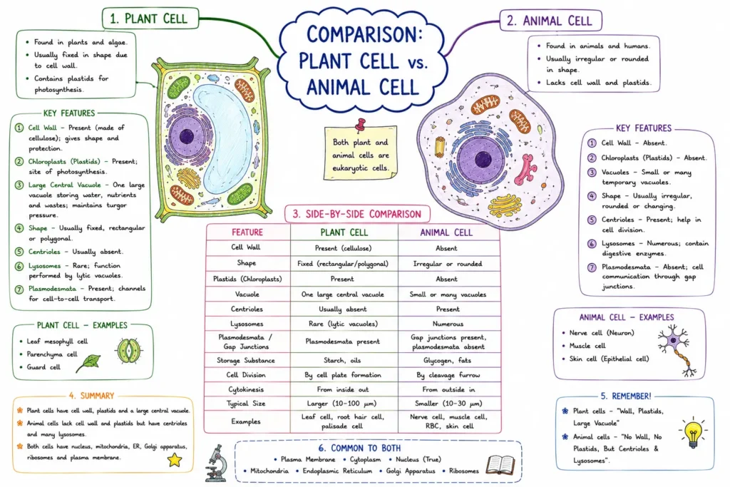 Comparison Plant Cell vs. Animal Cell