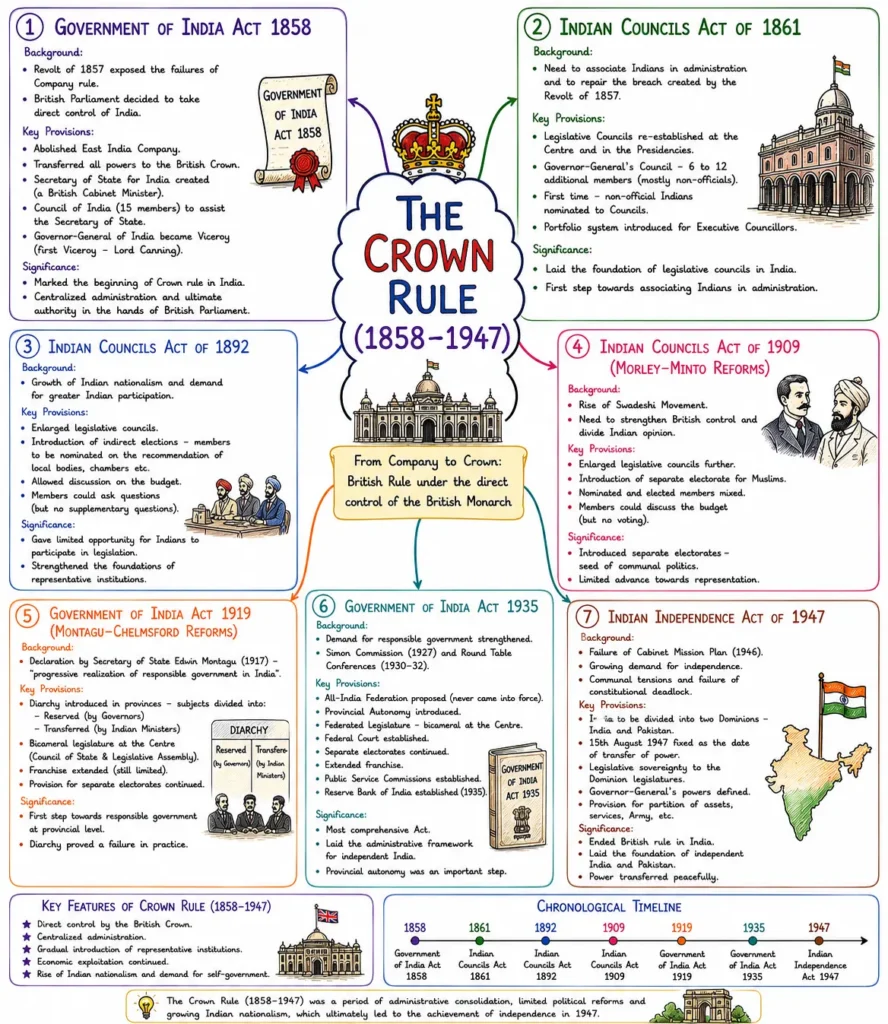 Historical Background of Indian Constitution 2 Crown Rule (1858–1947)