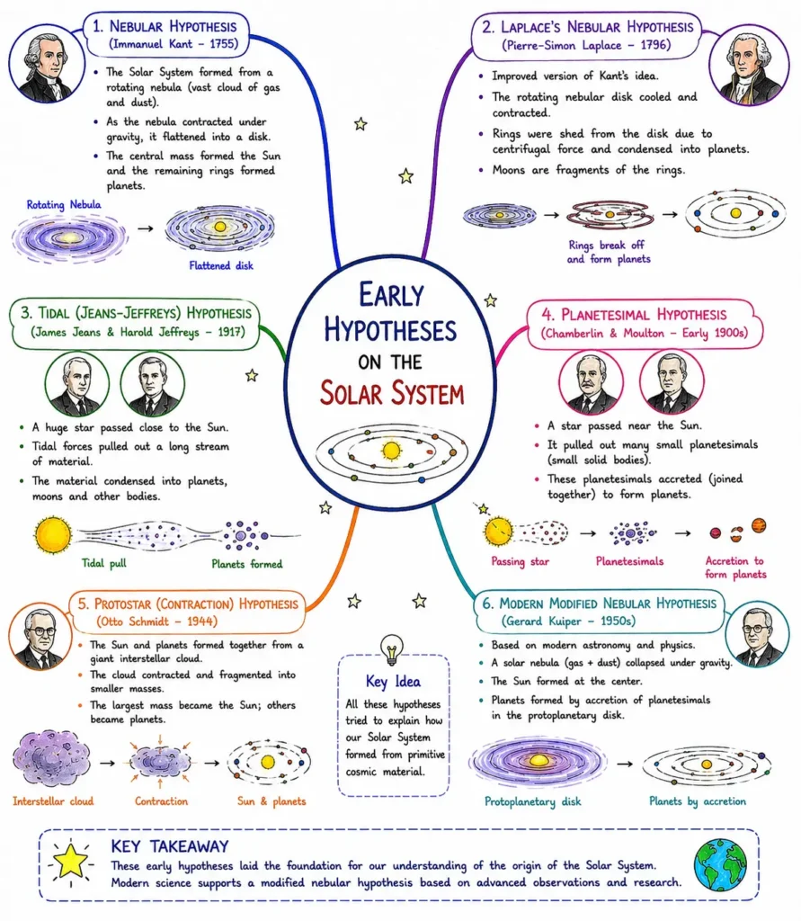 Early Hypotheses on the Solar System