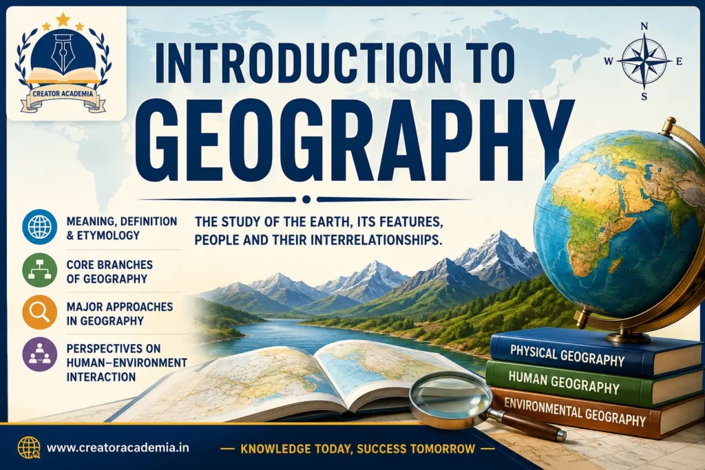 Introduction to Geography: Definition, Branches & Approaches 2 Introduction to Geography