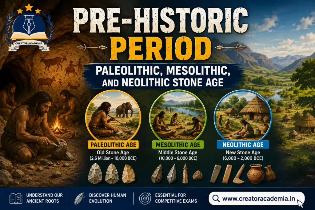 Pre-Historic Period: Paleolithic, Mesolithic, and Neolithic Stone Age