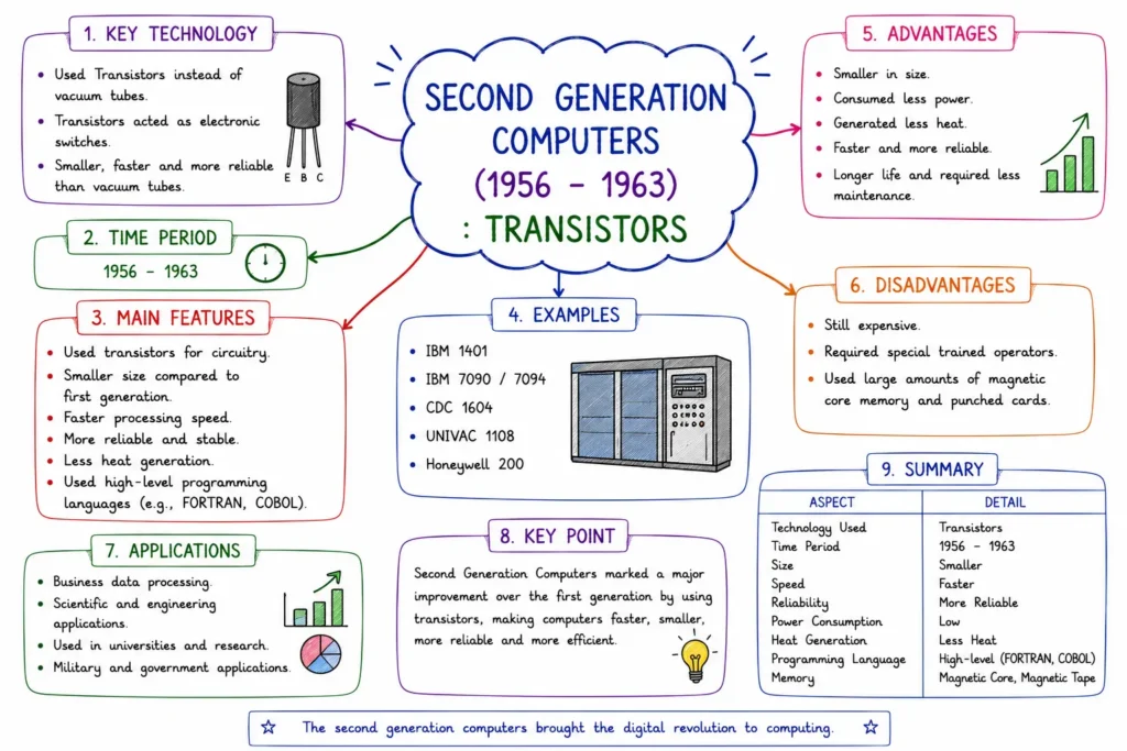 Second Generation Computers (1956 – 1963)