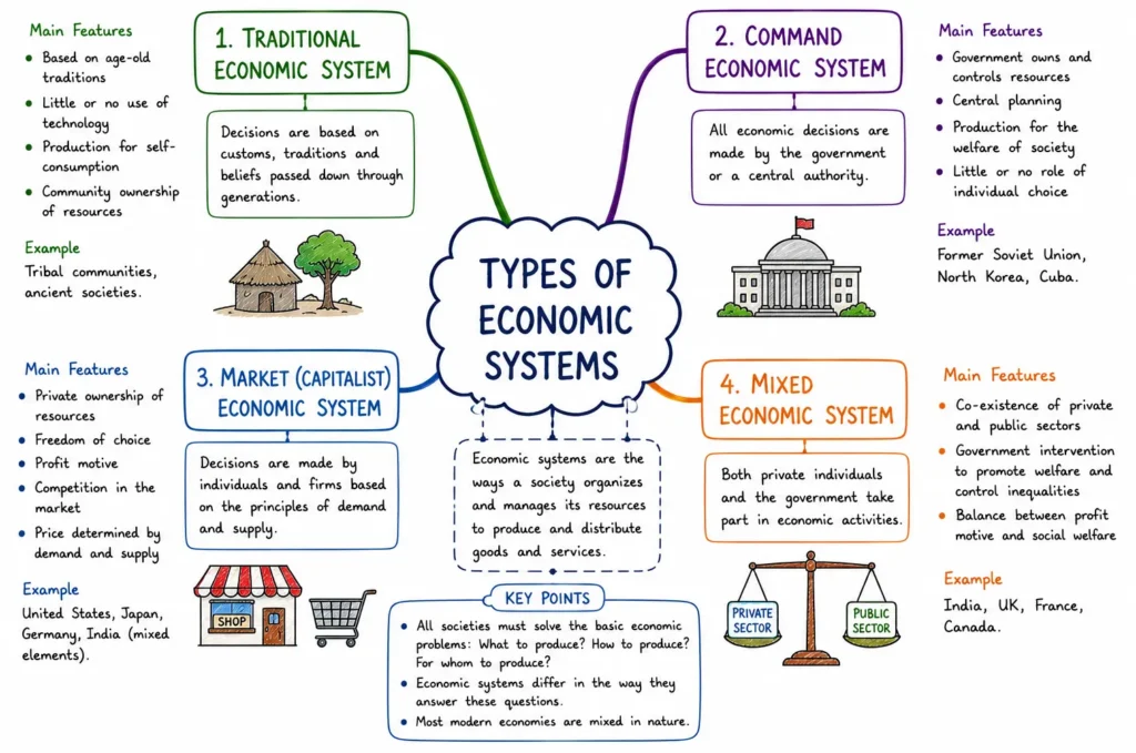 Introduction to Economics: Basic Concepts, Principles, and Scope 3 Types of Economic Systems