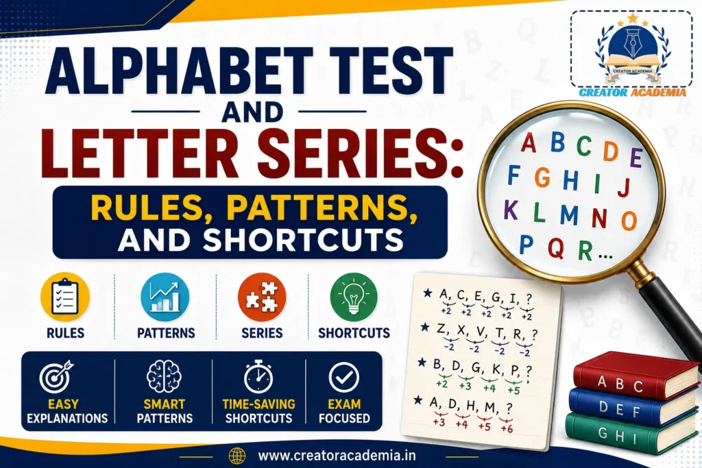Alphabet Test and Letter Series: Rules, Patterns, and Shortcuts 4 Alphabet Test and Letter Series