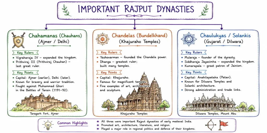 Important Rajput Dynasties
