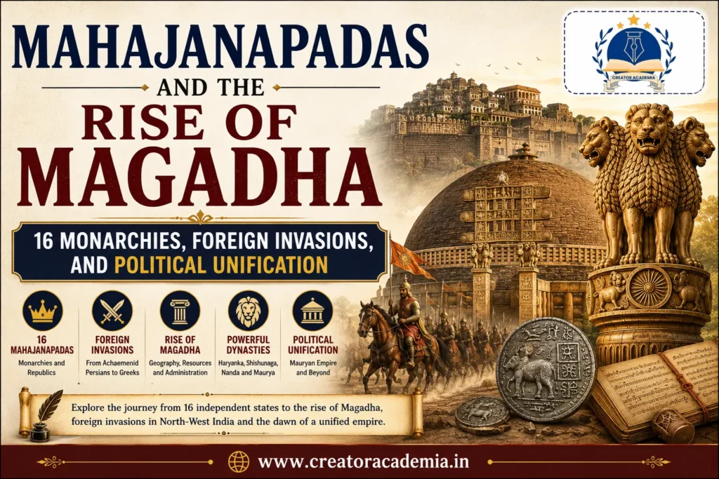 Mahajanapadas and the Rise of Magadha: 16 Monarchies, Foreign Invasions & Political Unification 7 Mahajanapadas and the Rise of Magadha