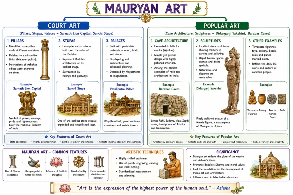 Mauryan Empire: Rise, Administration, Ashoka, and Decline 6 Mauryan Art