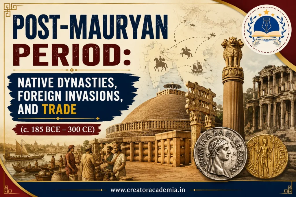 Post-Mauryan Period: Native Dynasties, Foreign Invasions, and Trade (c. 185 BCE – 300 CE) 10 Post-Mauryan Period