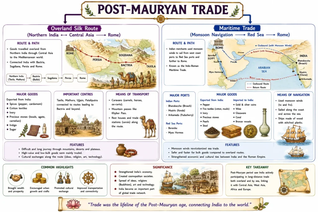 Post-Mauryan Period: Native Dynasties, Foreign Invasions, and Trade (c. 185 BCE – 300 CE) 8 Post-Mauryan Trade