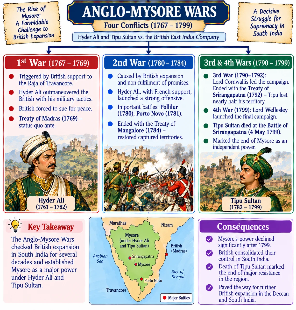 Anglo-Mysore Wars (1767 - 1799)