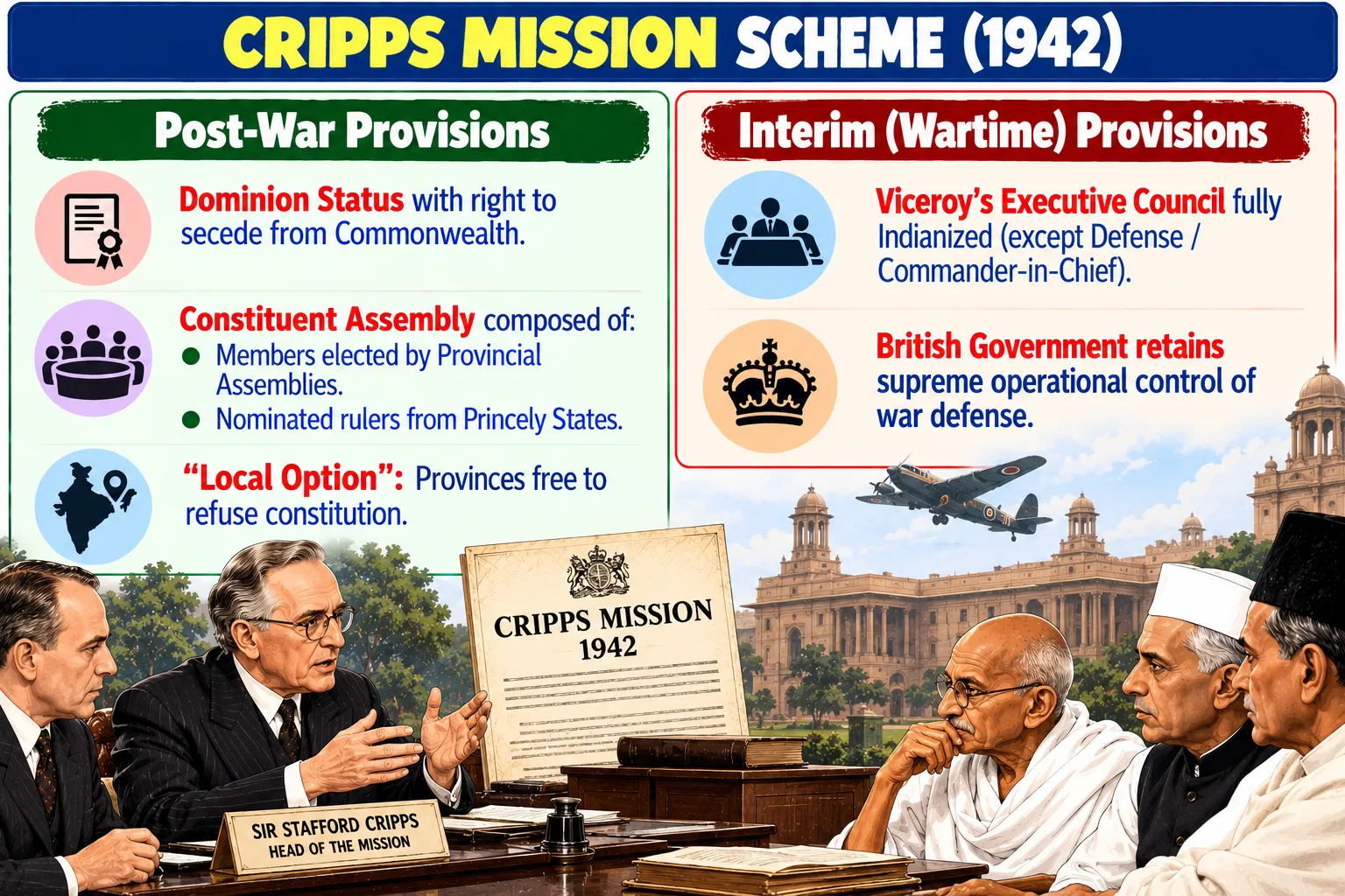 Cripps Mission Scheme (1942) Infographic