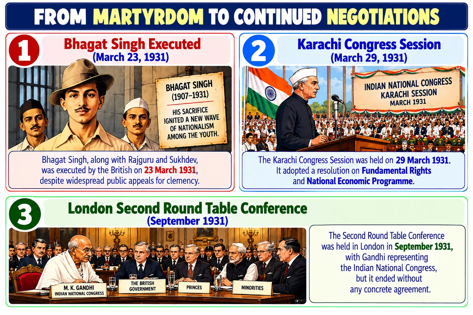 From Martyrdom to Continued Negotiations Timeline