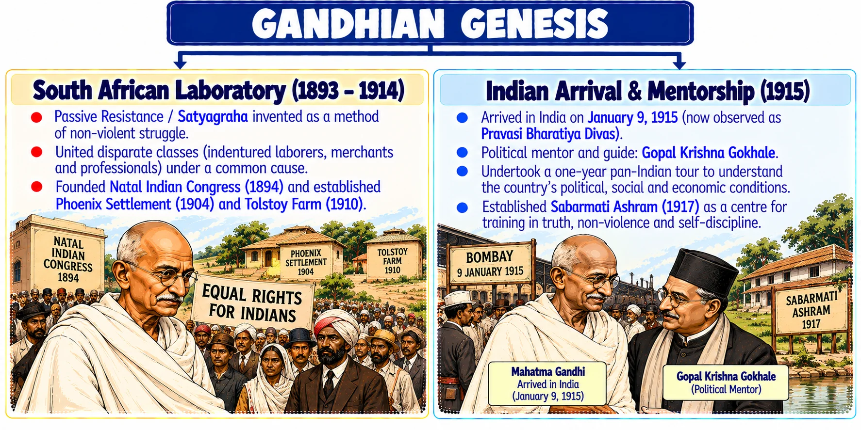 Gandhian Genesis: South African Laboratory to Indian Mentorship