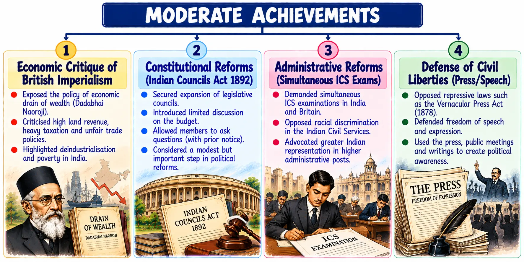 Moderate Achievements: Economic, Constitutional, Administrative Reforms