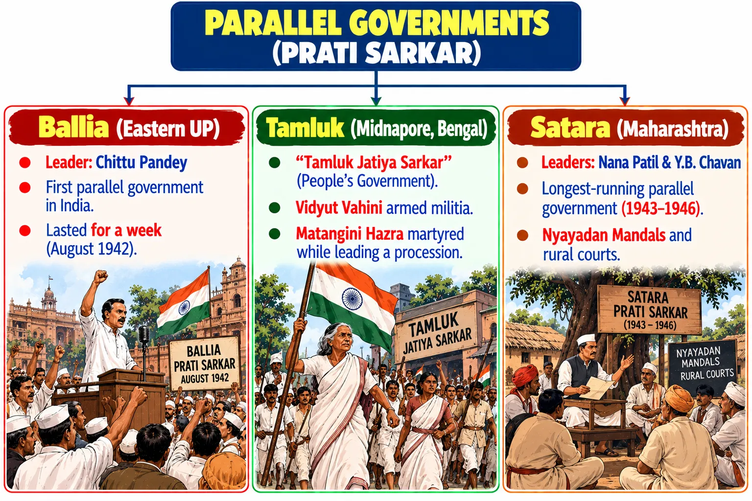 Parallel Governments: Prati Sarkar in Ballia, Tamluk, and Satara