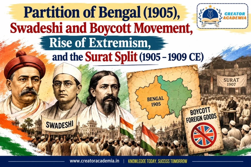Partition of Bengal, Swadeshi Movement and Surat Split