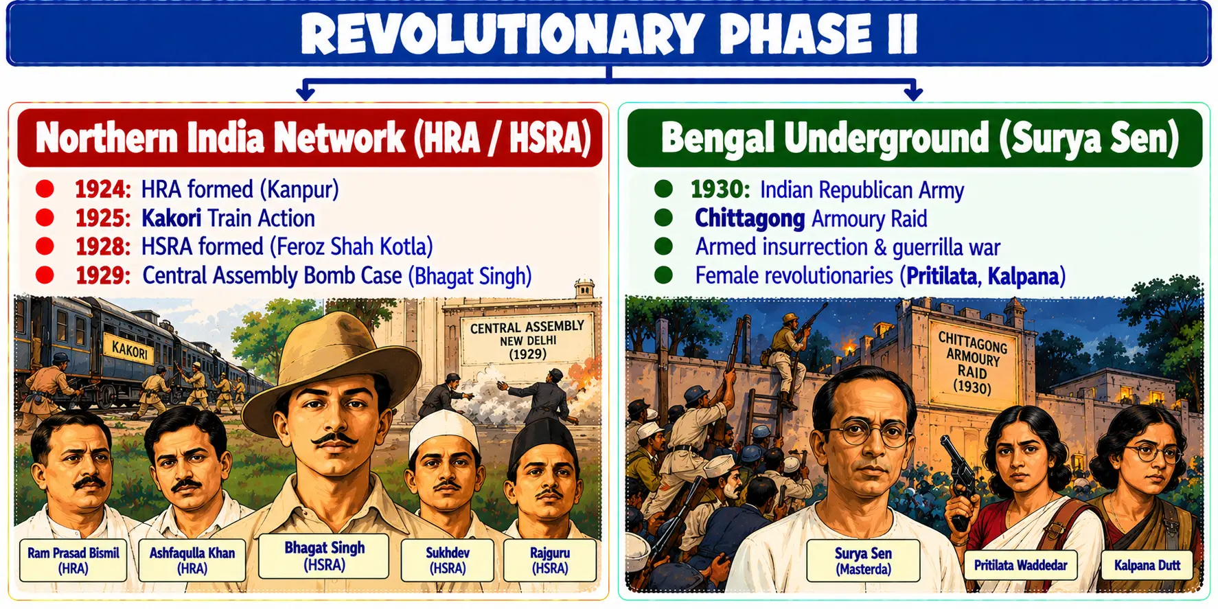 Revolutionary Phase II: Northern India Network and Bengal Underground