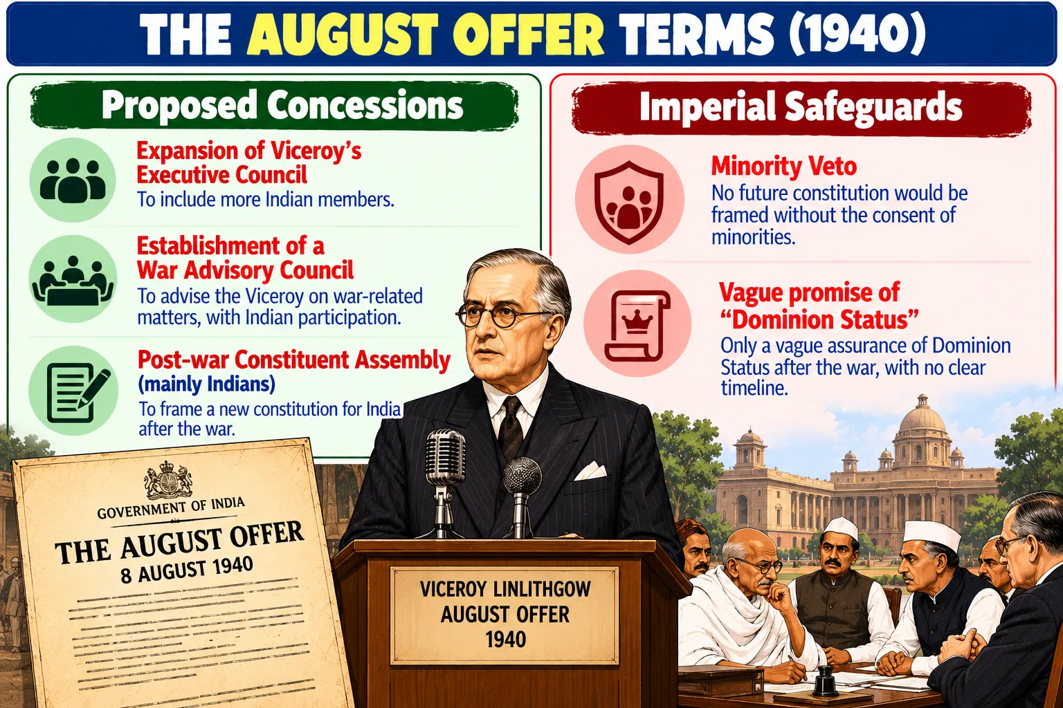 The August Offer Terms (1940) Infographic