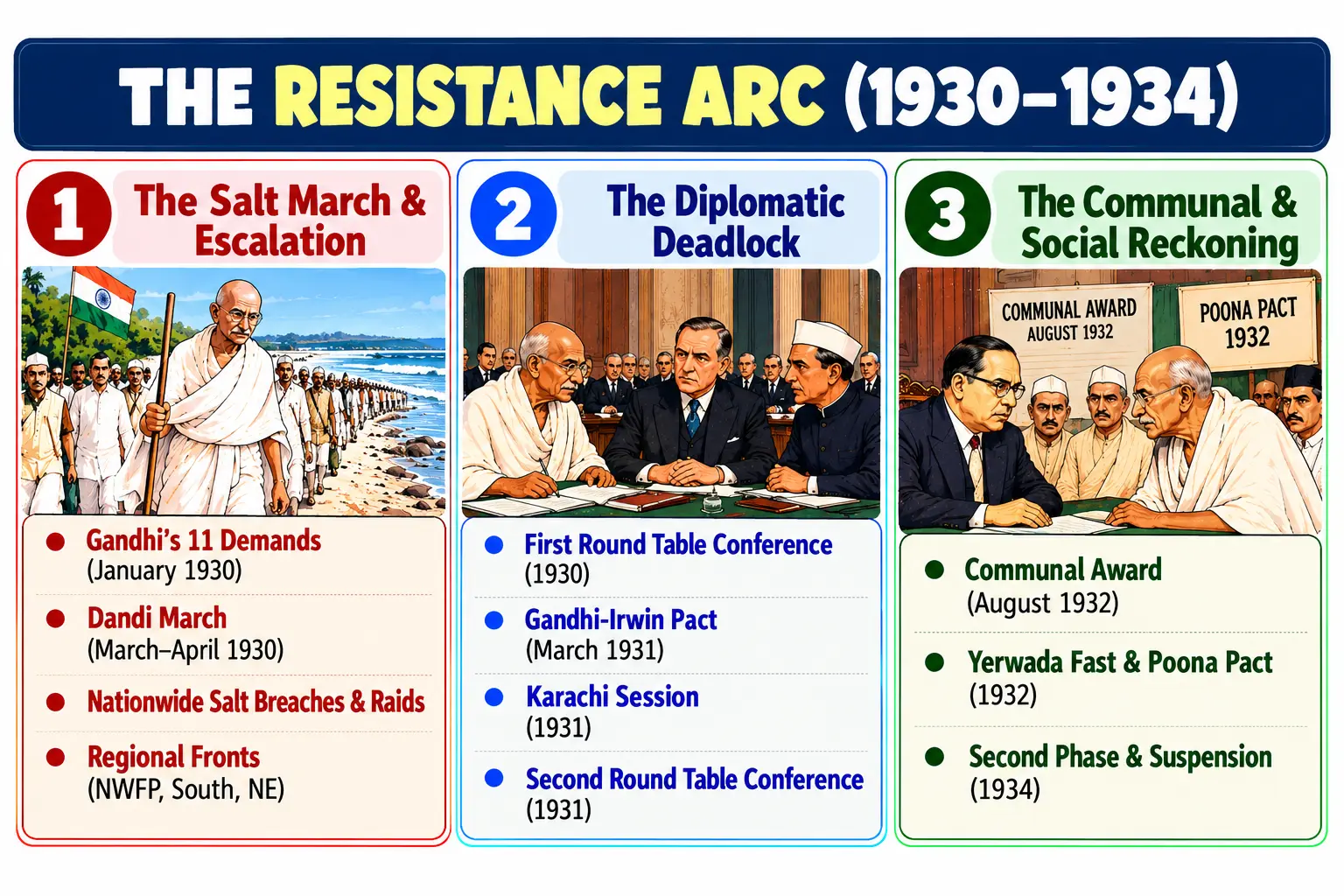 The Resistance Arc 1930-1934 Architecture Diagram